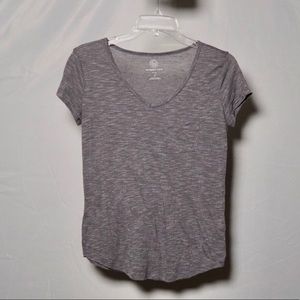 Grey Relaxed V-Neck Tee